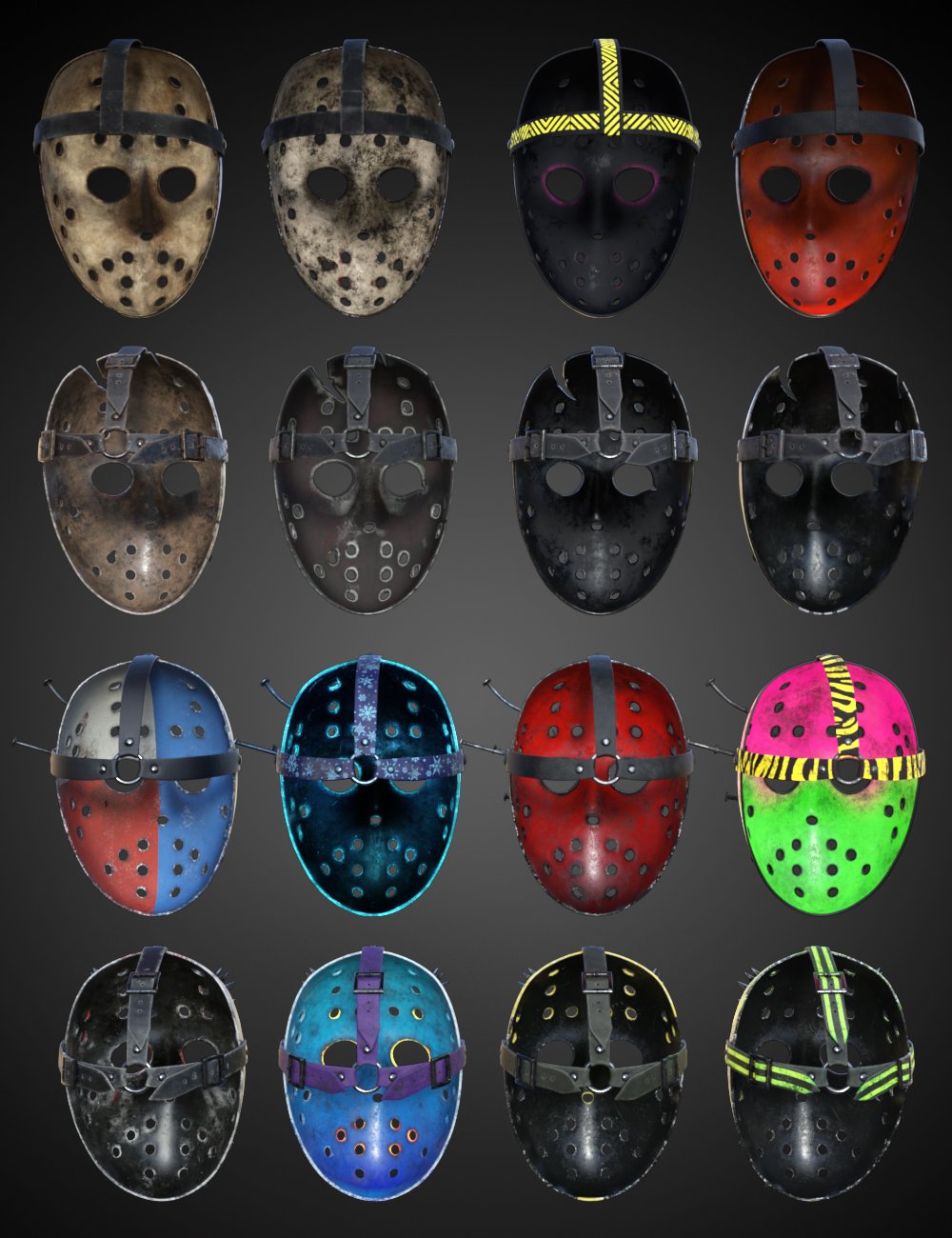 Halloween Hockey Masks for Genesis 9 | Daz 3D