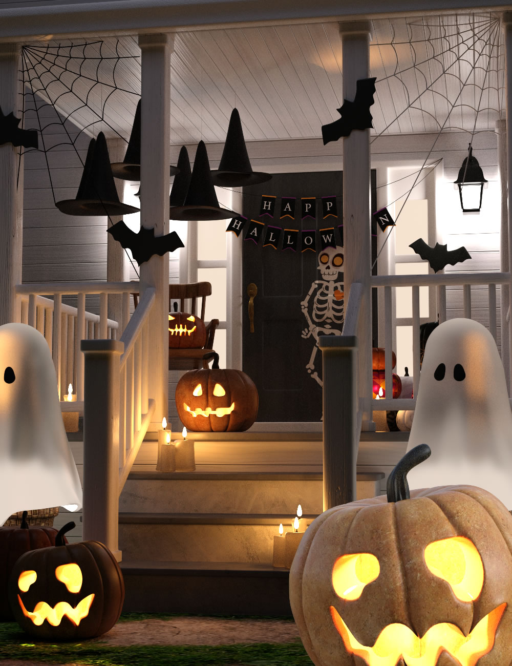 Mini Scenes Halloween by: SilvaAnt3d, 3D Models by Daz 3D