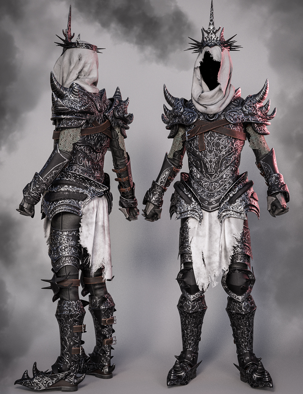 dForce Demon Servant Outfit Texture Add-On | Daz 3D