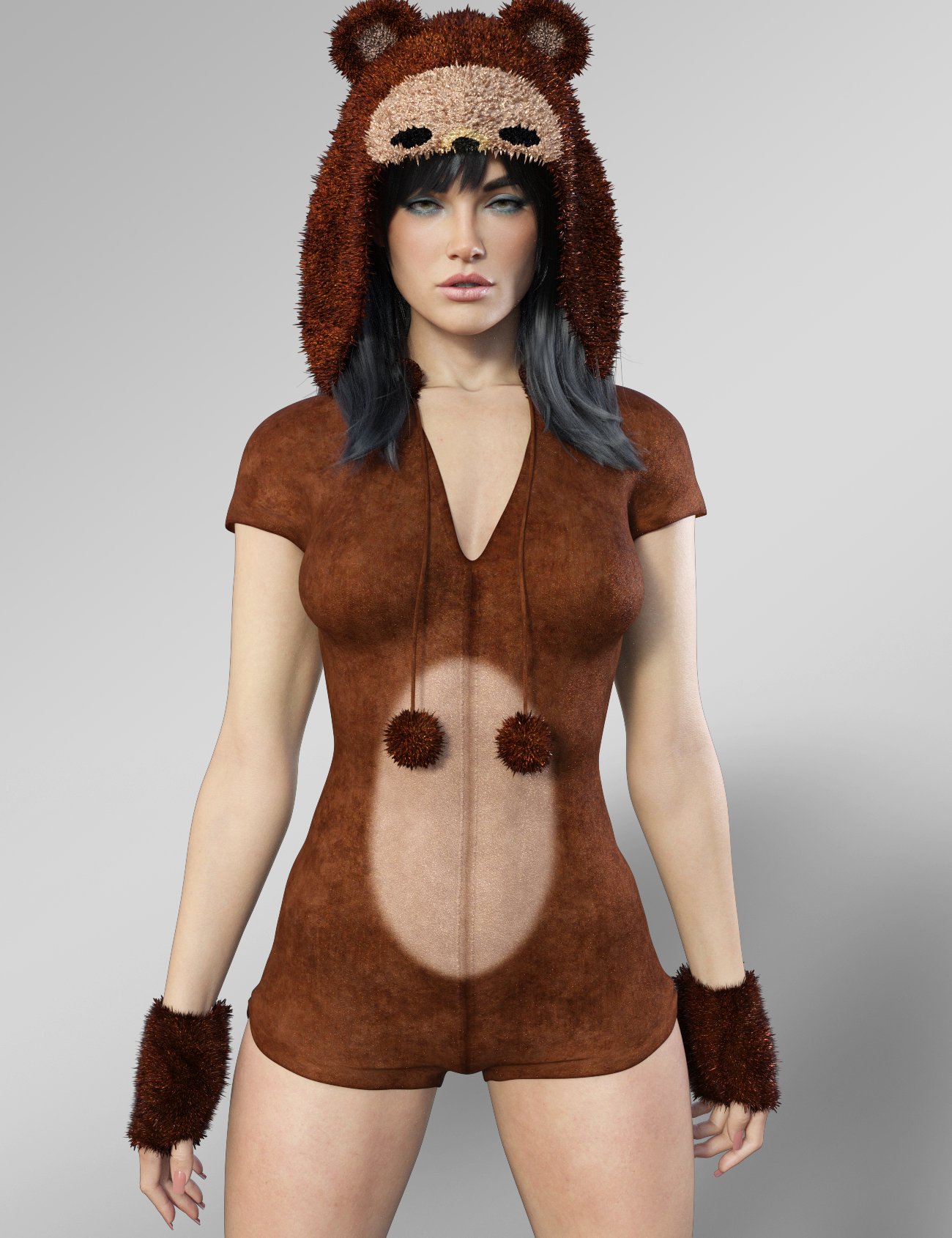 X Fashion Animal Print Costume for Genesis 9 by: xtrart-3d, 3D Models by Daz 3D