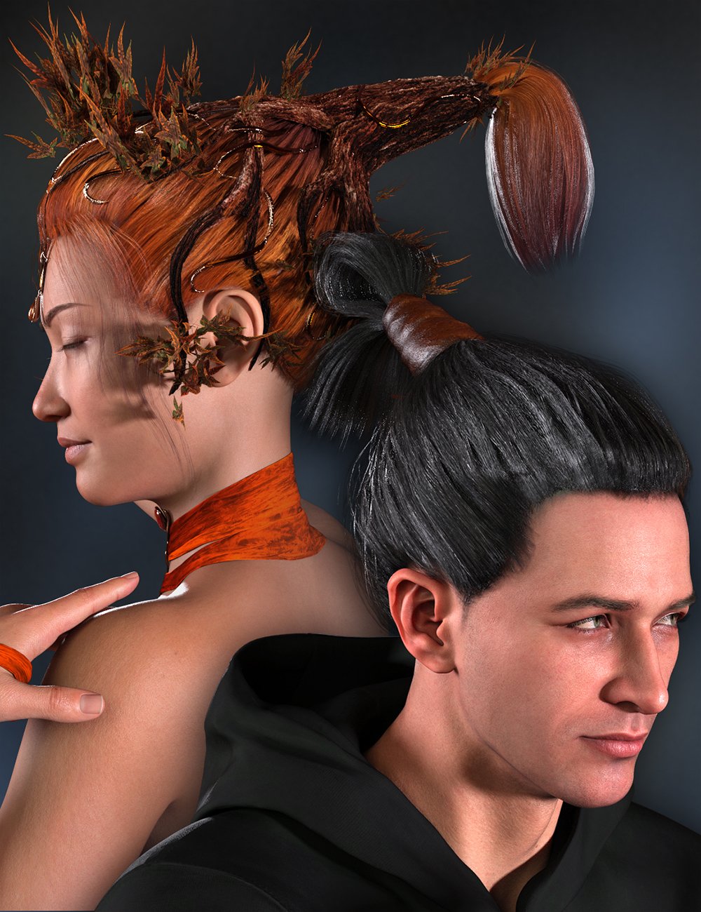 Tree Hair for Genesis 9 by: ArkiShox-Design, 3D Models by Daz 3D