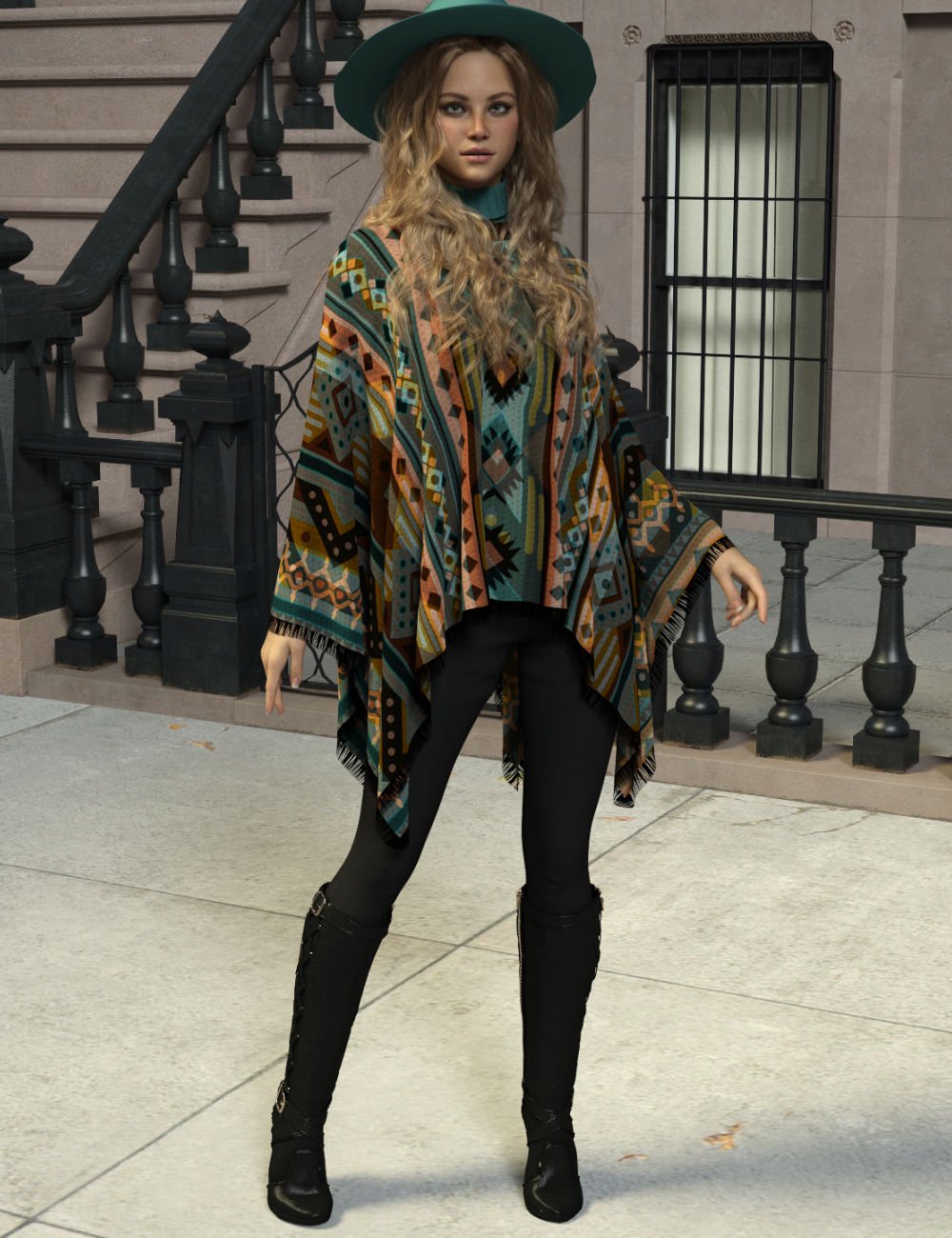 dForce Urban Fall Style Outfit for Genesis 9 by: WildDesignsPandyGirl, 3D Models by Daz 3D