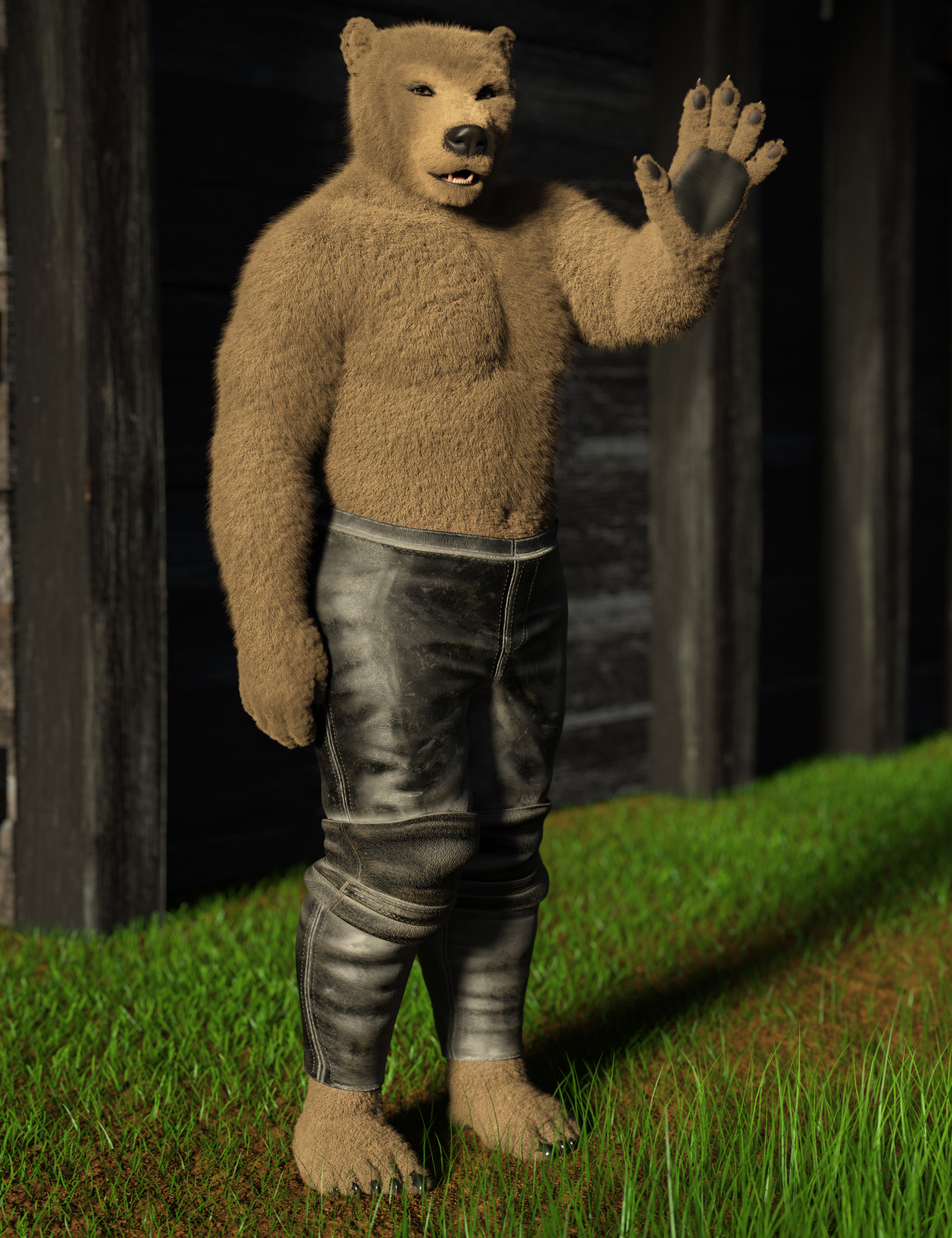 Oso Bear for Genesis 9 by: Oso3D, 3D Models by Daz 3D