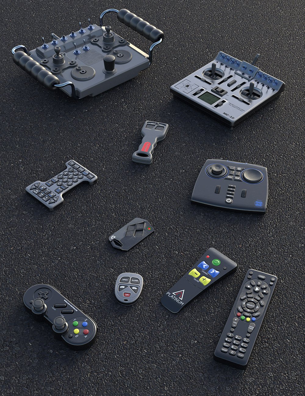 Remotes and Controllers Props by: ForbiddenWhispersDavid Brinnen, 3D Models by Daz 3D