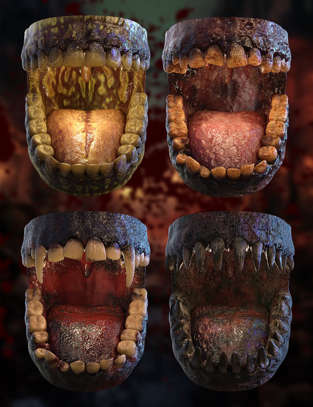 M3D Horror Mouth for Genesis 9 by: Matari3D, 3D Models by Daz 3D