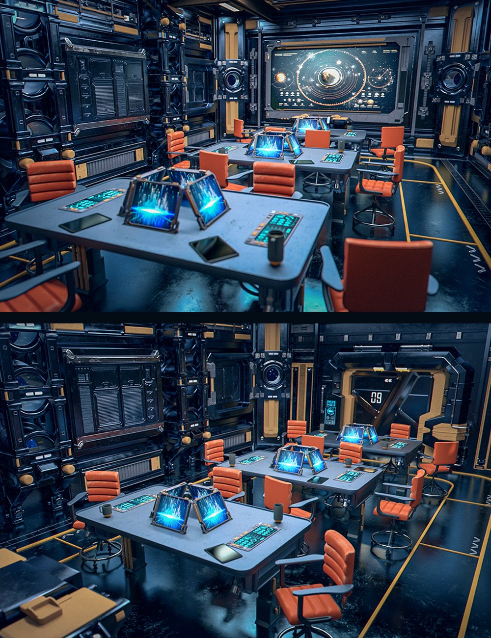 Star Frontier Academy Classroom by: Polish, 3D Models by Daz 3D