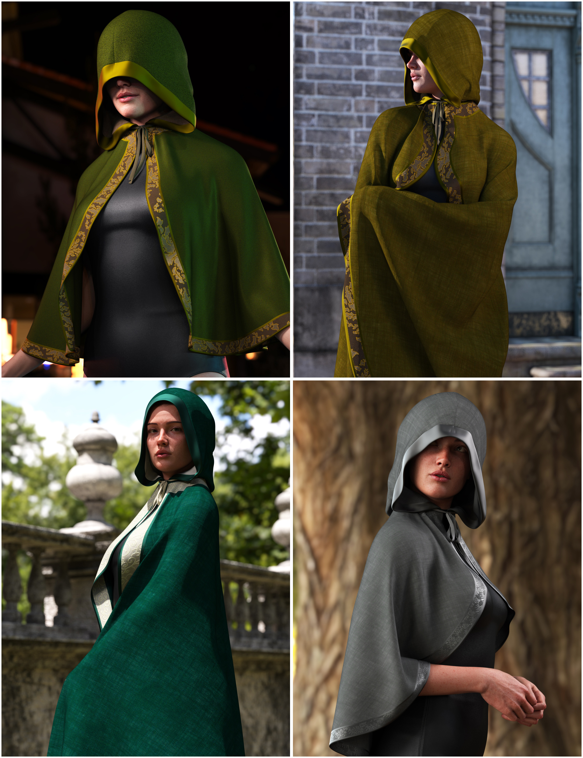 Texture Expansion for dForce Capes of Fantasy for Genesis 9 by: outoftouch, 3D Models by Daz 3D