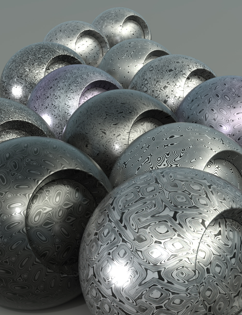 Damascus Steel - Iray Shaders by: Dimidrol, 3D Models by Daz 3D