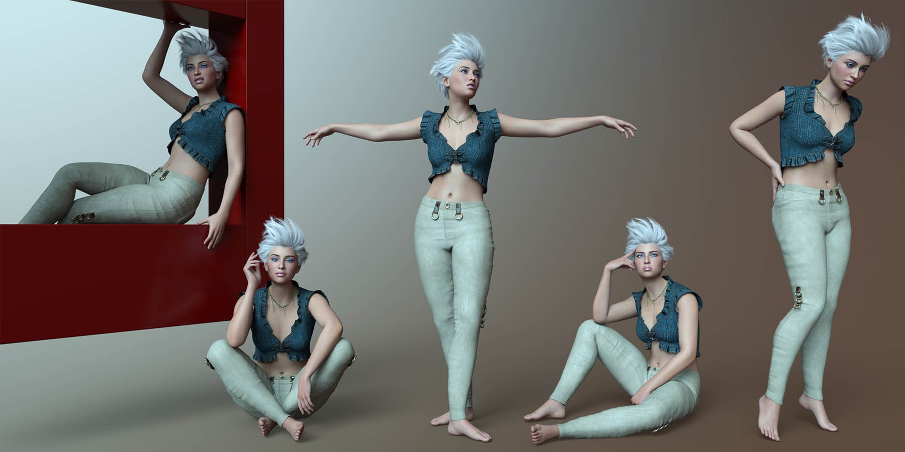 Cdi Edgy Poses For Genesis 9 Feminine Daz 3d 1420