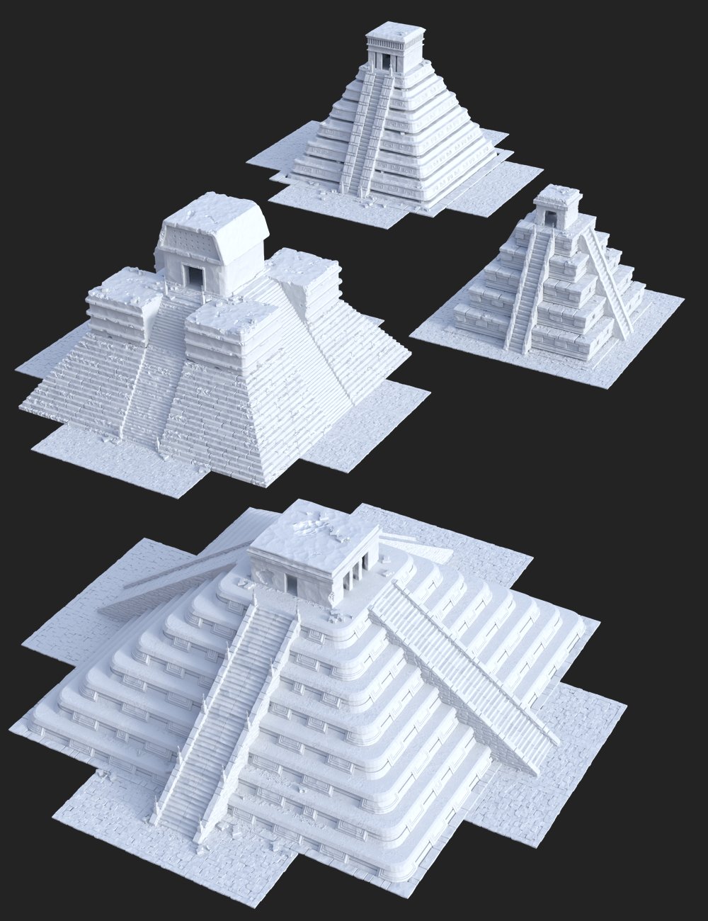 Aztec Pyramids 1 Daz 3D