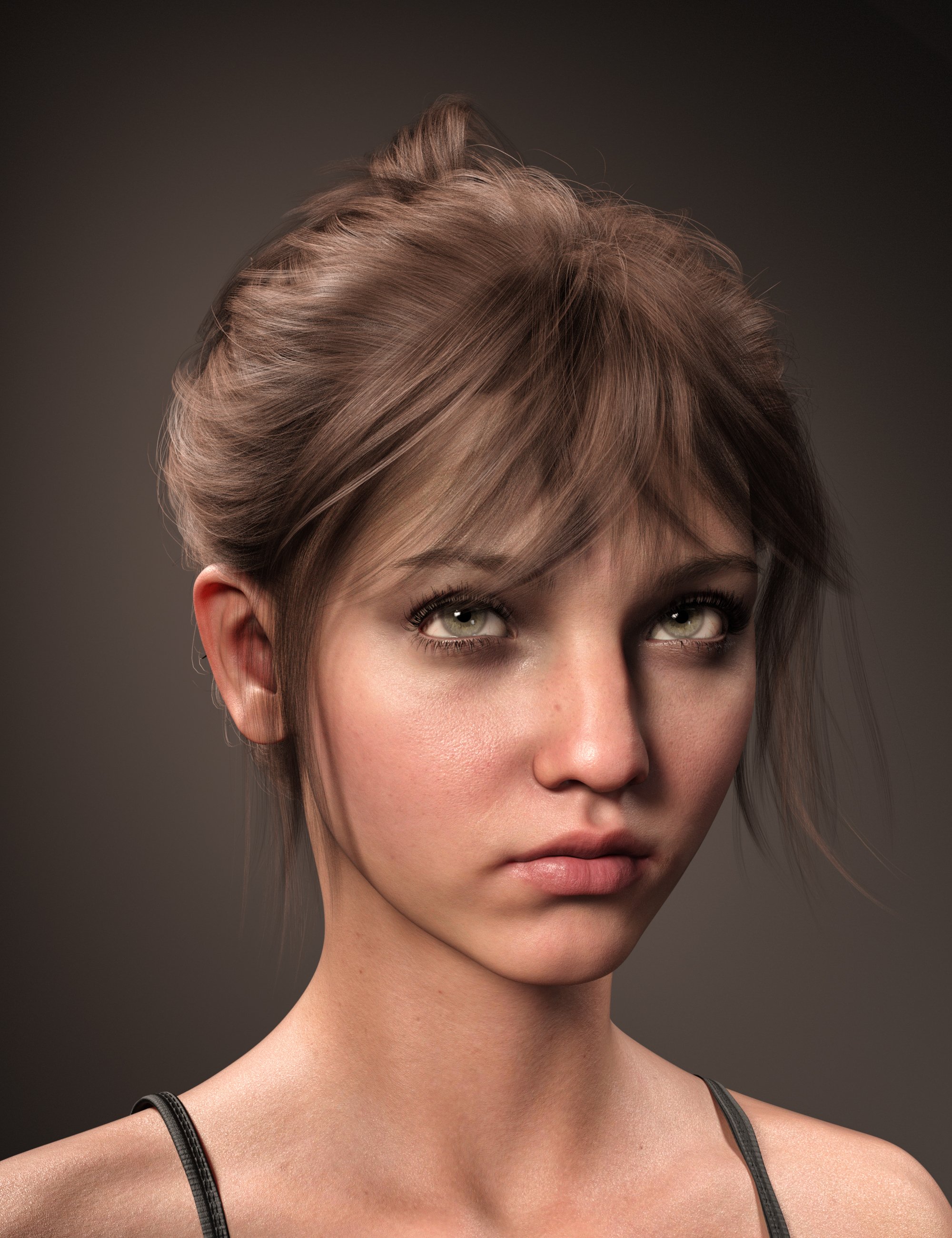 FE Messy Bun Updo Hair for Genesis 9 | Daz 3D