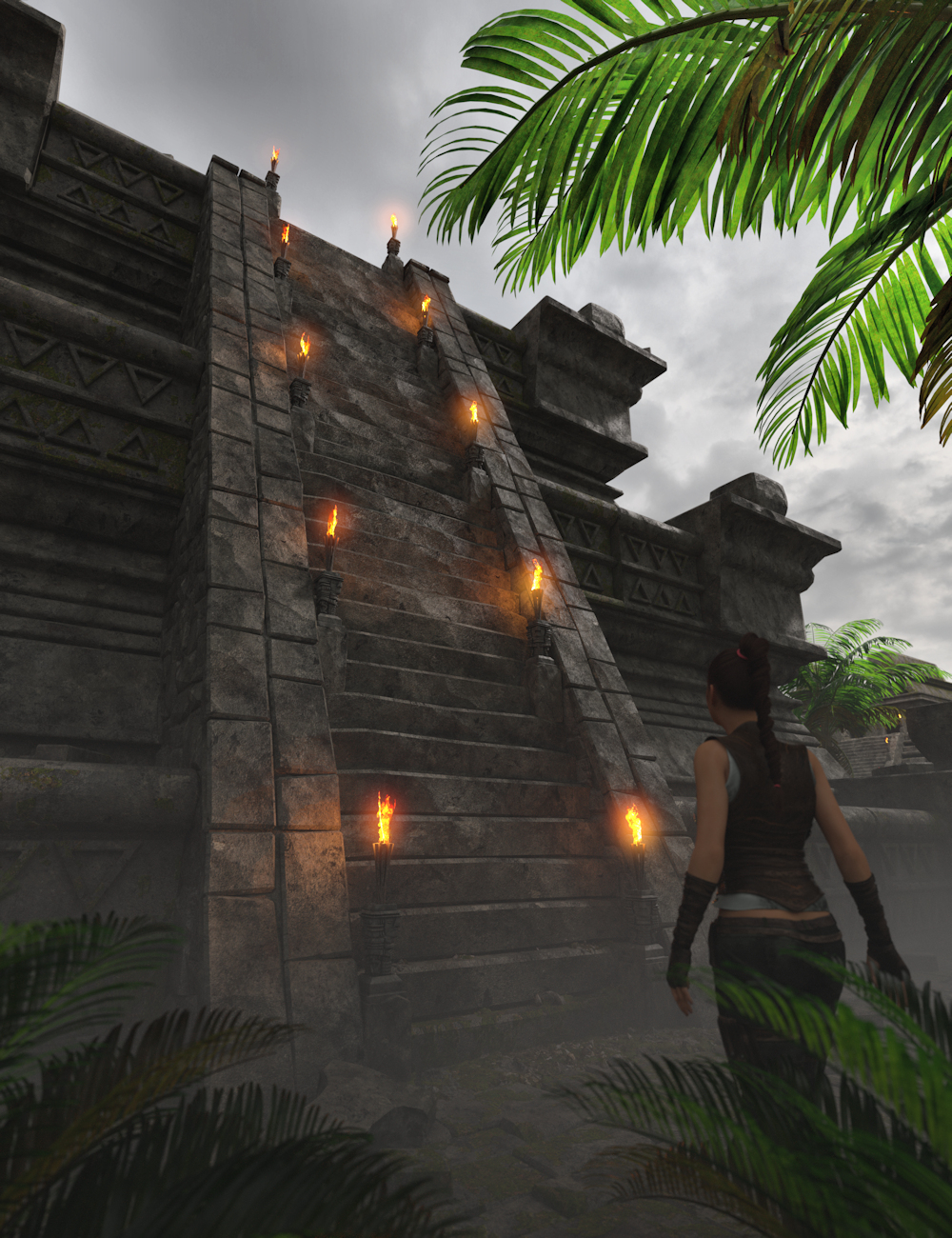 Aztec Pyramids 2 by: Enterables, 3D Models by Daz 3D