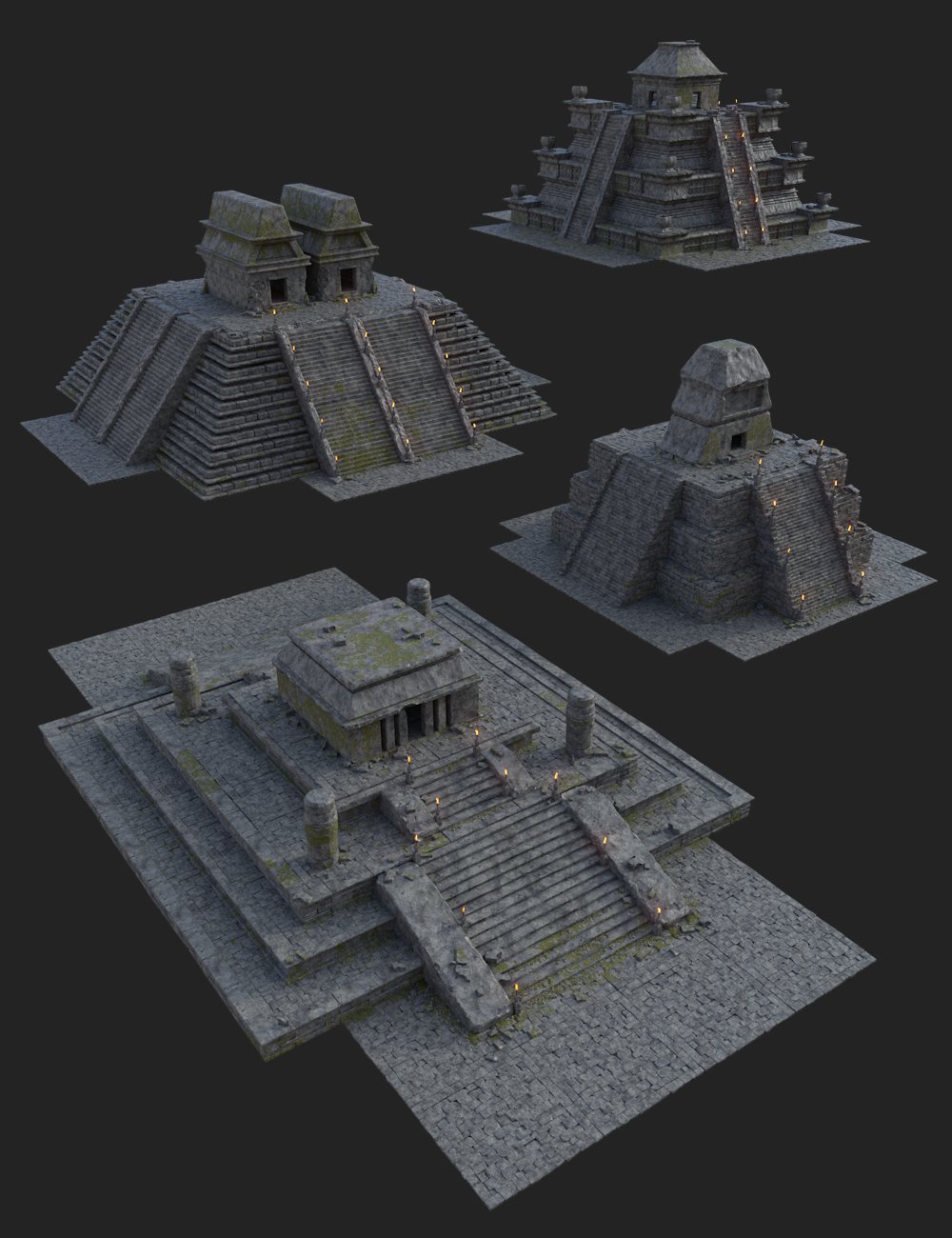 Aztec Pyramids 2 | Daz 3D