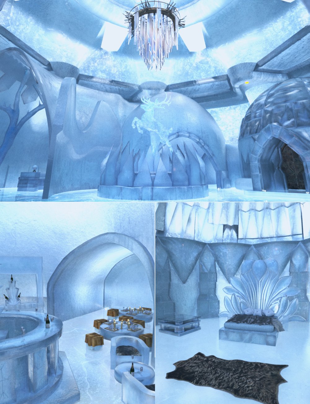 XI Frozen Hotel by: Xivon, 3D Models by Daz 3D