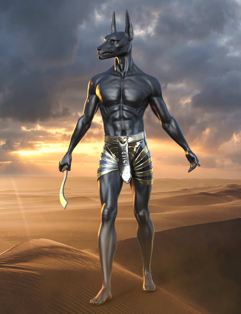 Anubis for Genesis 9 by: midnight_stories, 3D Models by Daz 3D