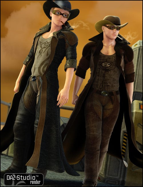 Steam Cowboy Unimesh Fits by: Barbara Brundon, 3D Models by Daz 3D