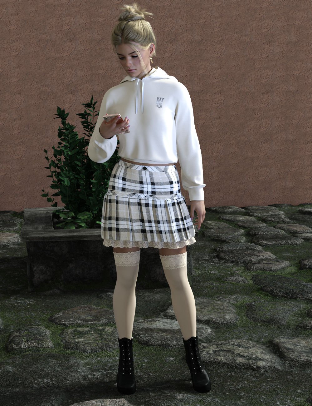 dForce Emma Casual Wear for Genesis 9 by: PandyGirlWildDesigns, 3D Models by Daz 3D