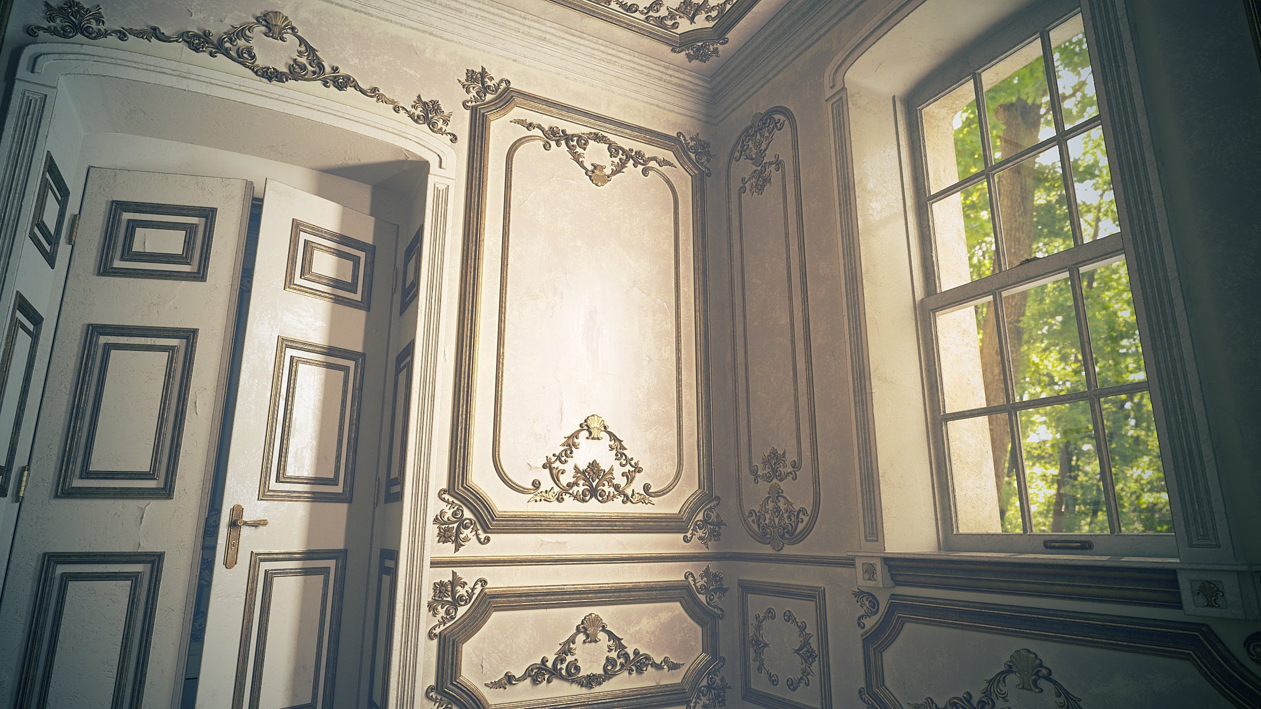 Rococo Revival Walls Vignette Kit | Daz 3D