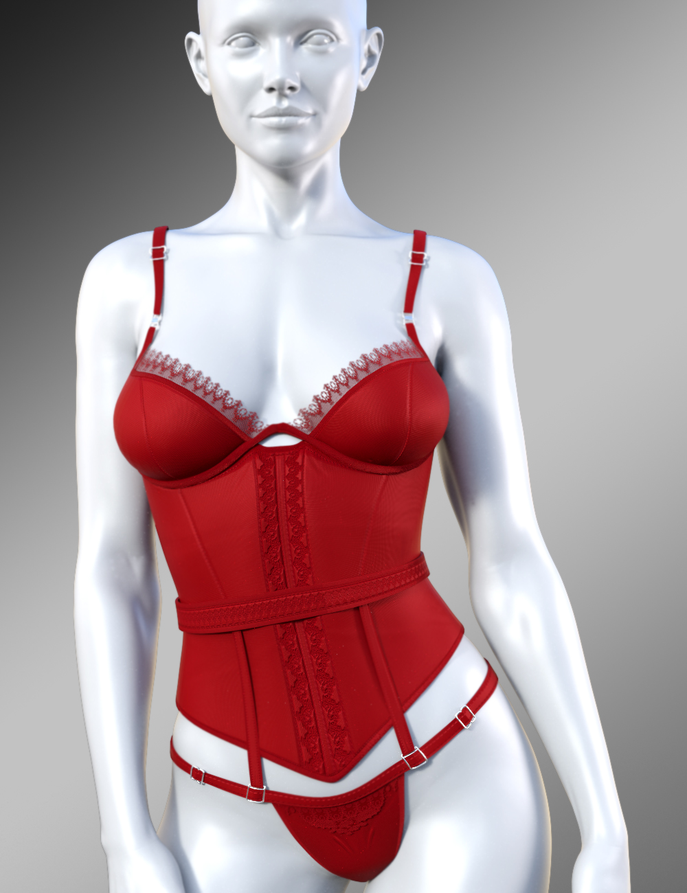 X-Fashion Charmed Corset Set for Genesis 9 by: xtrart-3d, 3D Models by Daz 3D