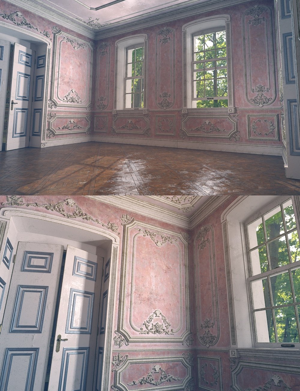 Rococo Revival Walls Vignette Kit Textures by: Linday, 3D Models by Daz 3D