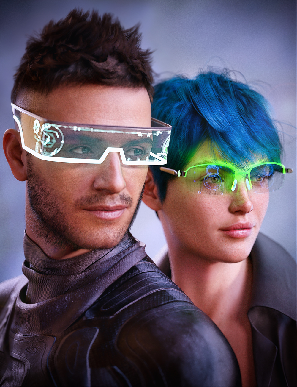 XLuminous Eyewear for Genesis 9 by: Barbara BrundonUmblefugly, 3D Models by Daz 3D