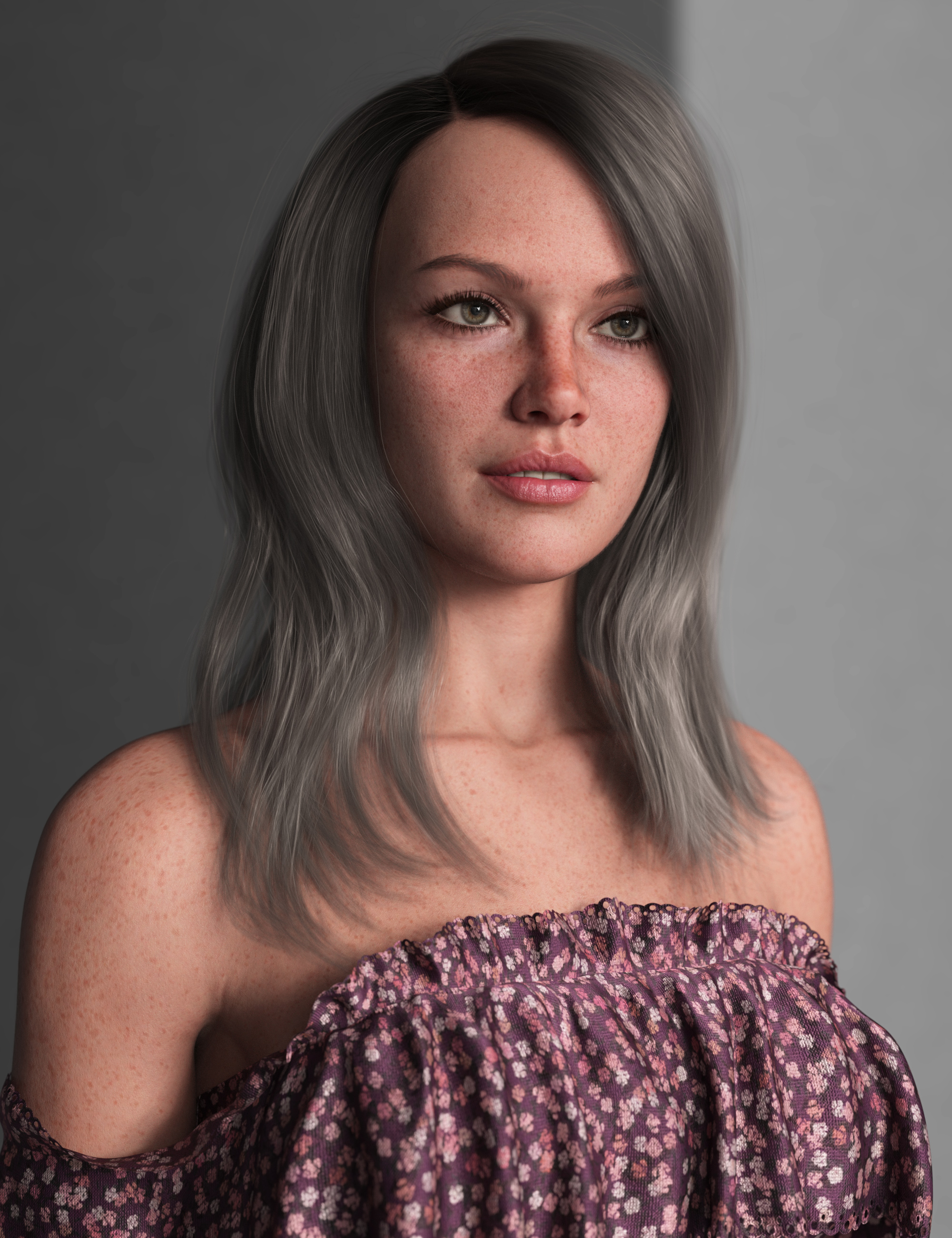 Autumn Style Long Hair Color Expansion Daz 3D   01PopUpAutumnStyleLongHairTextures 