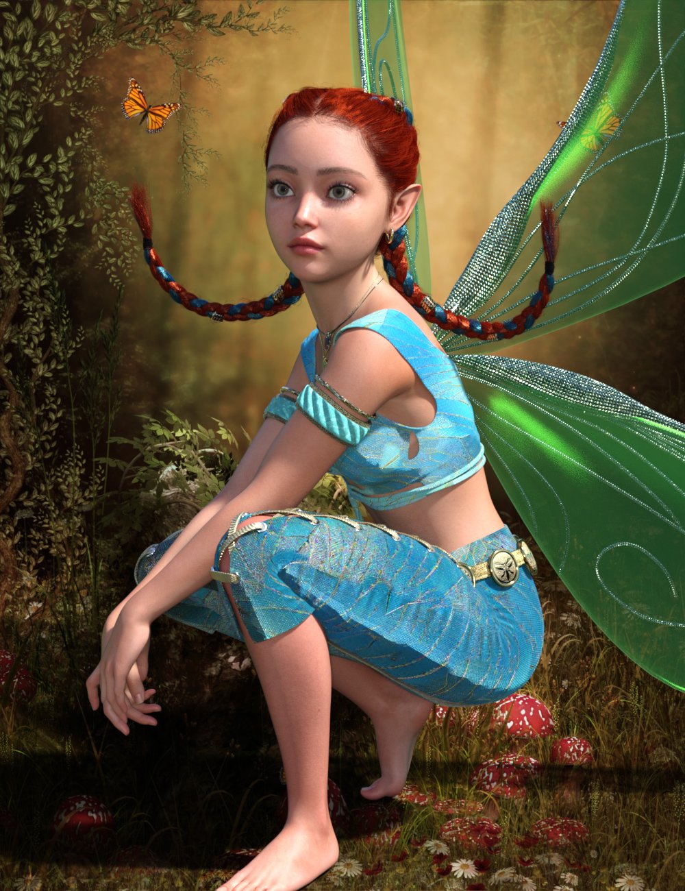  MRL Dutch Braids for Genesis 9 | Daz 3D