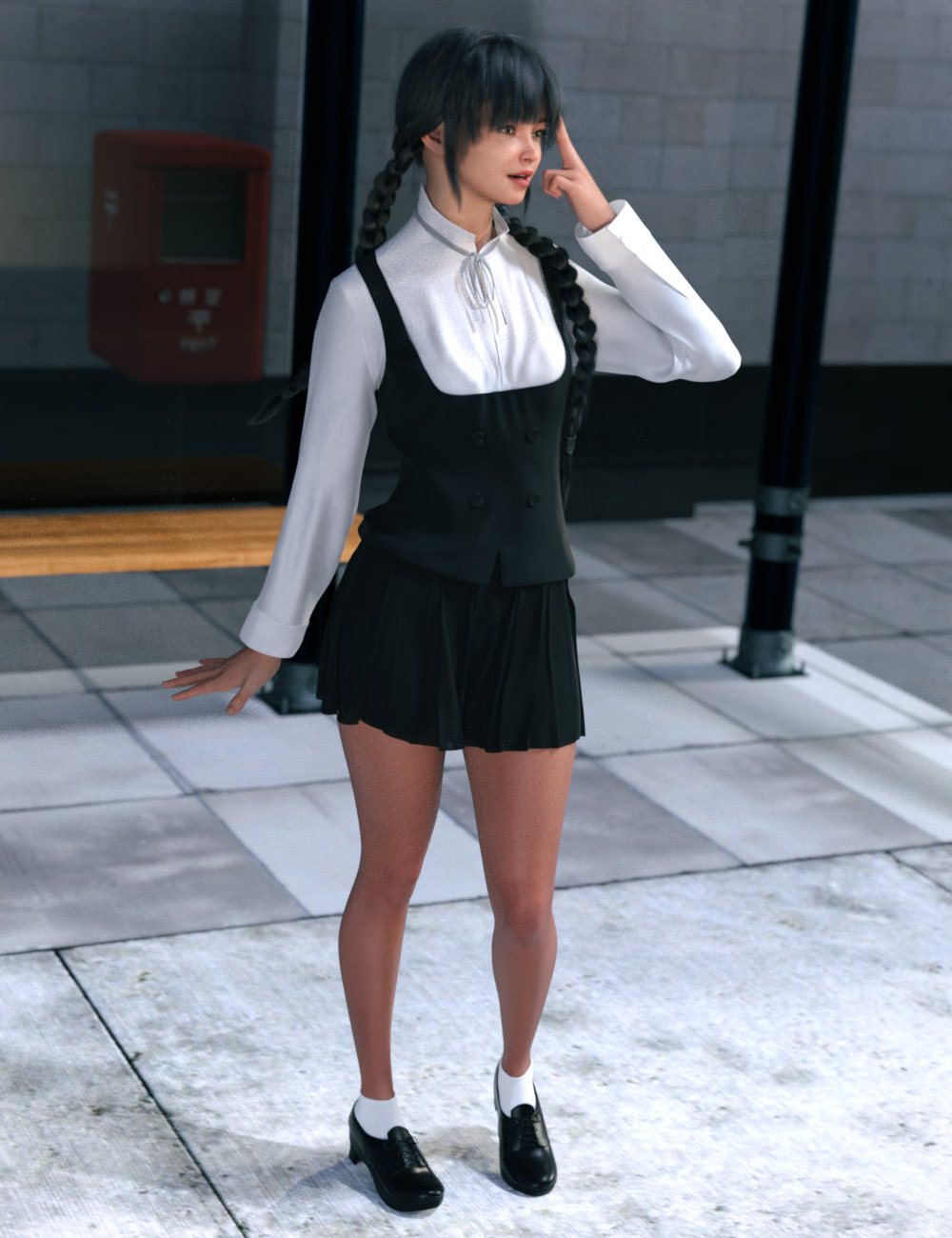 dForce City Style Outfit for Genesis 9 by: tentman, 3D Models by Daz 3D