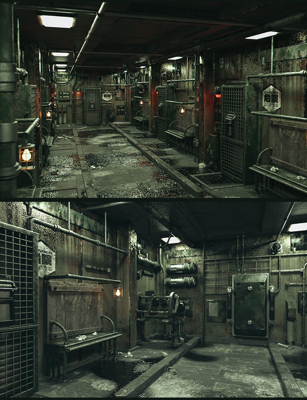 Cyberpunk Prison Corridor by: Polish, 3D Models by Daz 3D