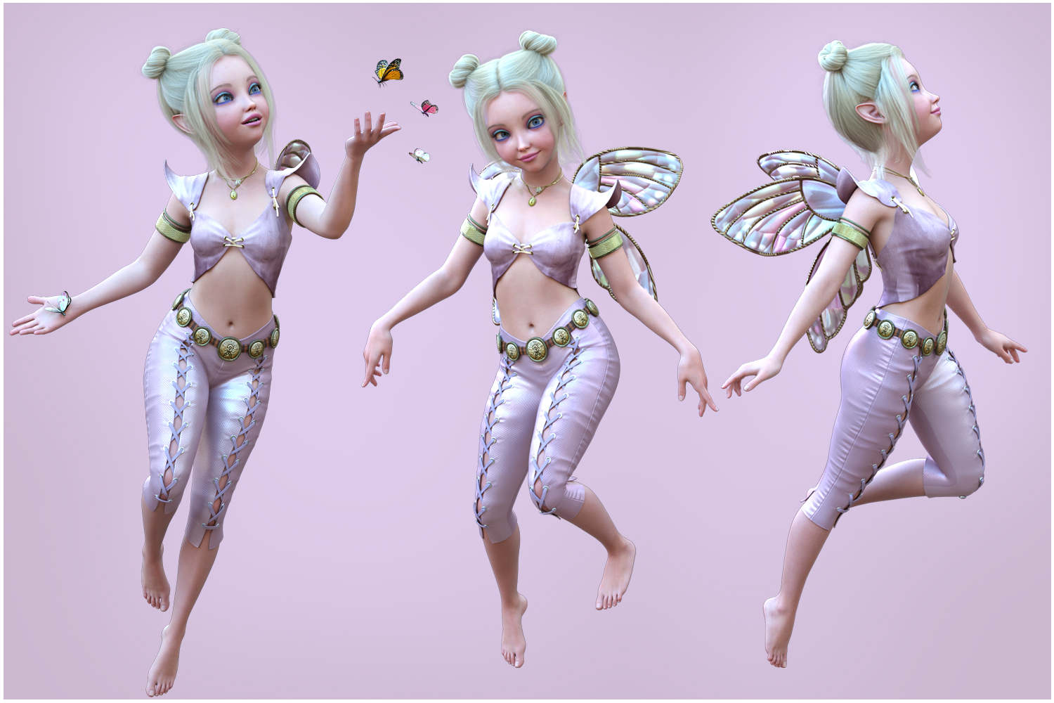 V Little Pixie Poses For Pixie 9 And Genesis 9 Base Feminine Daz 3d 8124