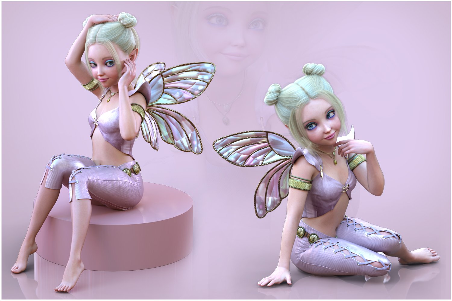 V Little Pixie Poses For Pixie 9 And Genesis 9 Base Feminine Daz 3d 4578