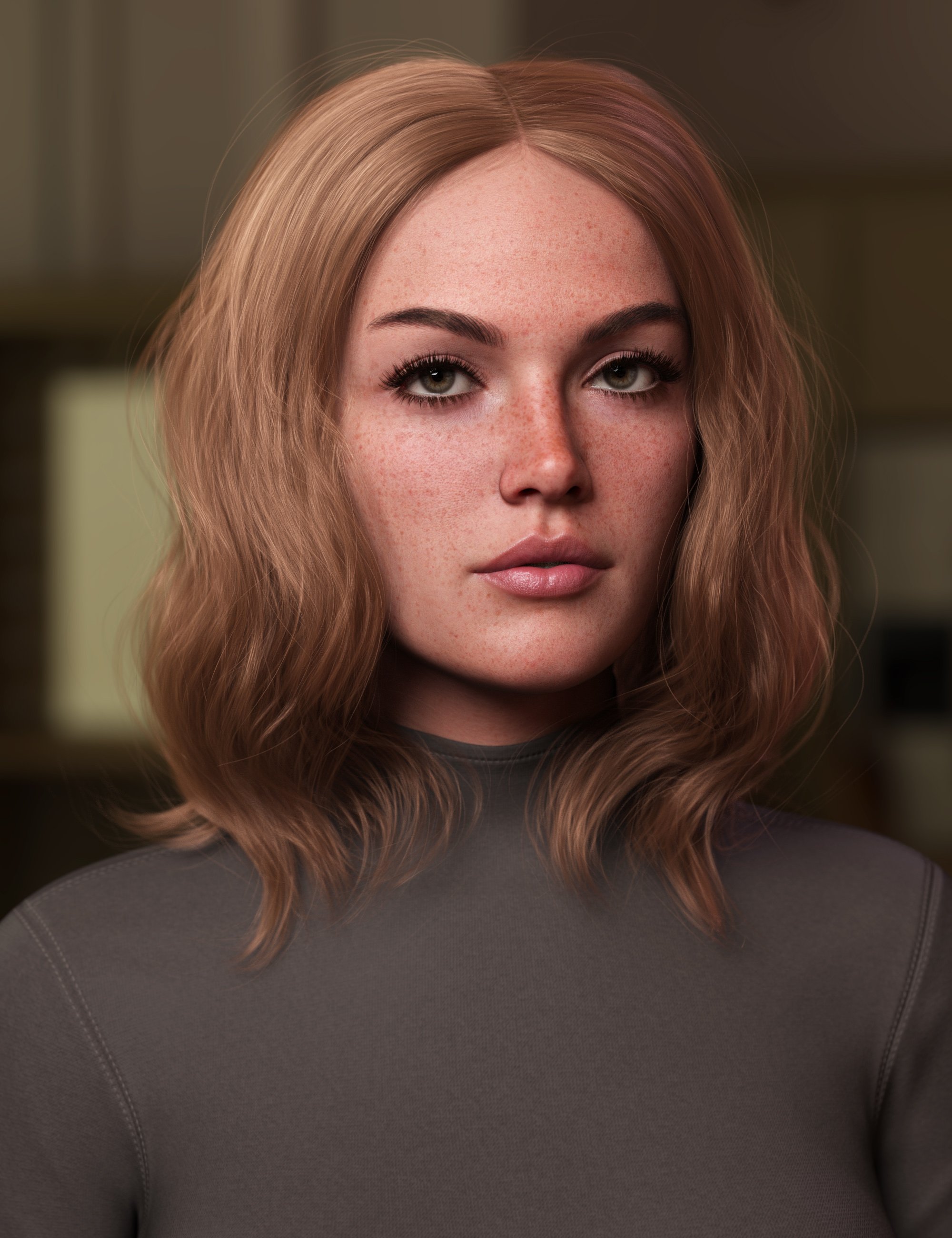 Medium Long Curly Style Hair for Genesis 9 by: outoftouch, 3D Models by Daz 3D