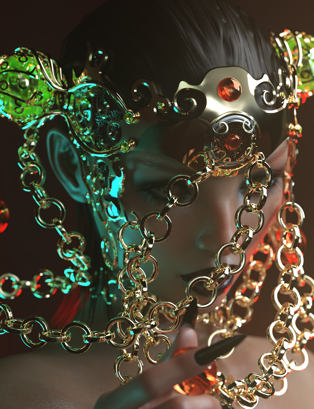 Elaborate Jewelry Vol 5 by: ParallaxCreates, 3D Models by Daz 3D