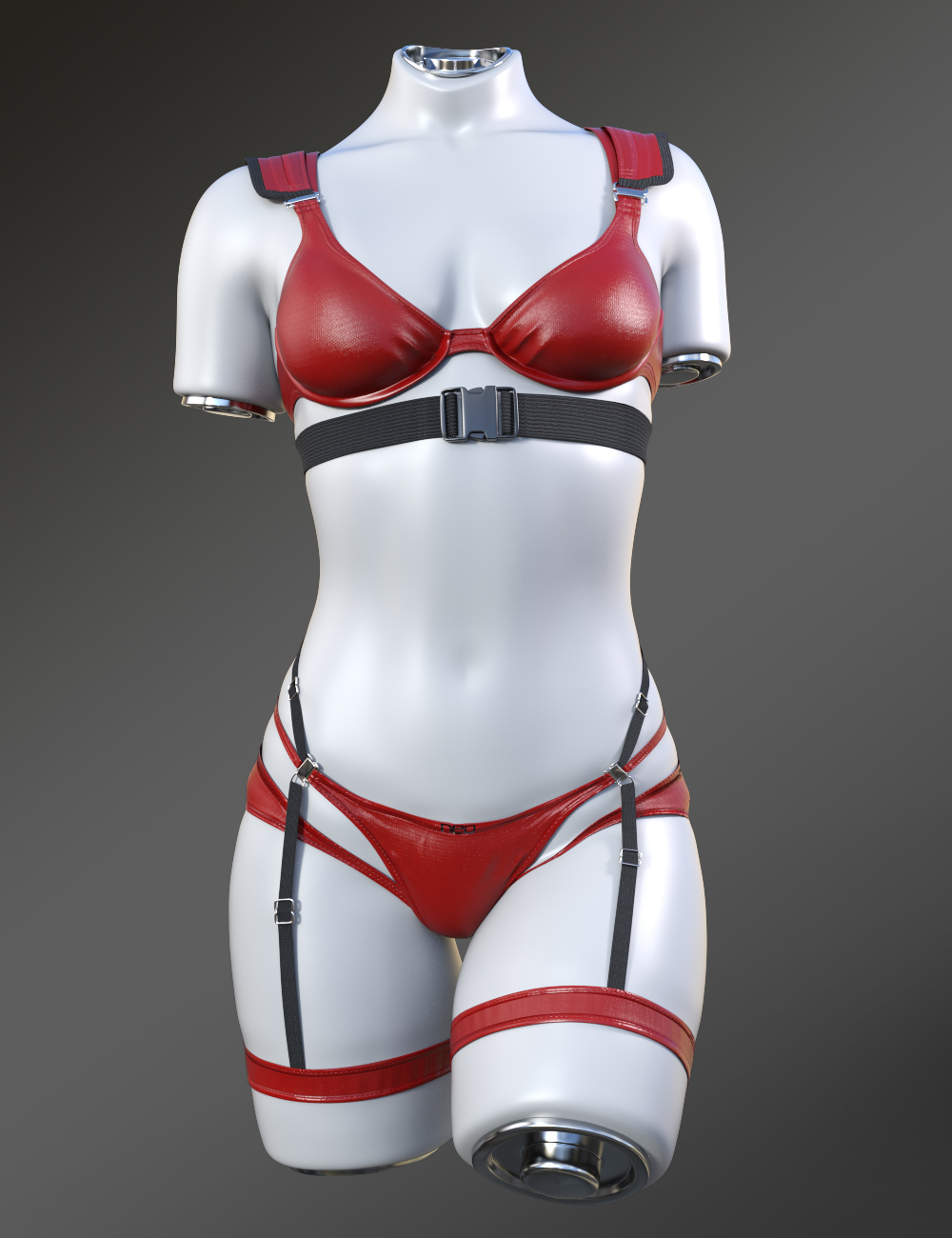 X-Fashion Stunning Leather Outfit for Genesis 9 by: xtrart-3d, 3D Models by Daz 3D