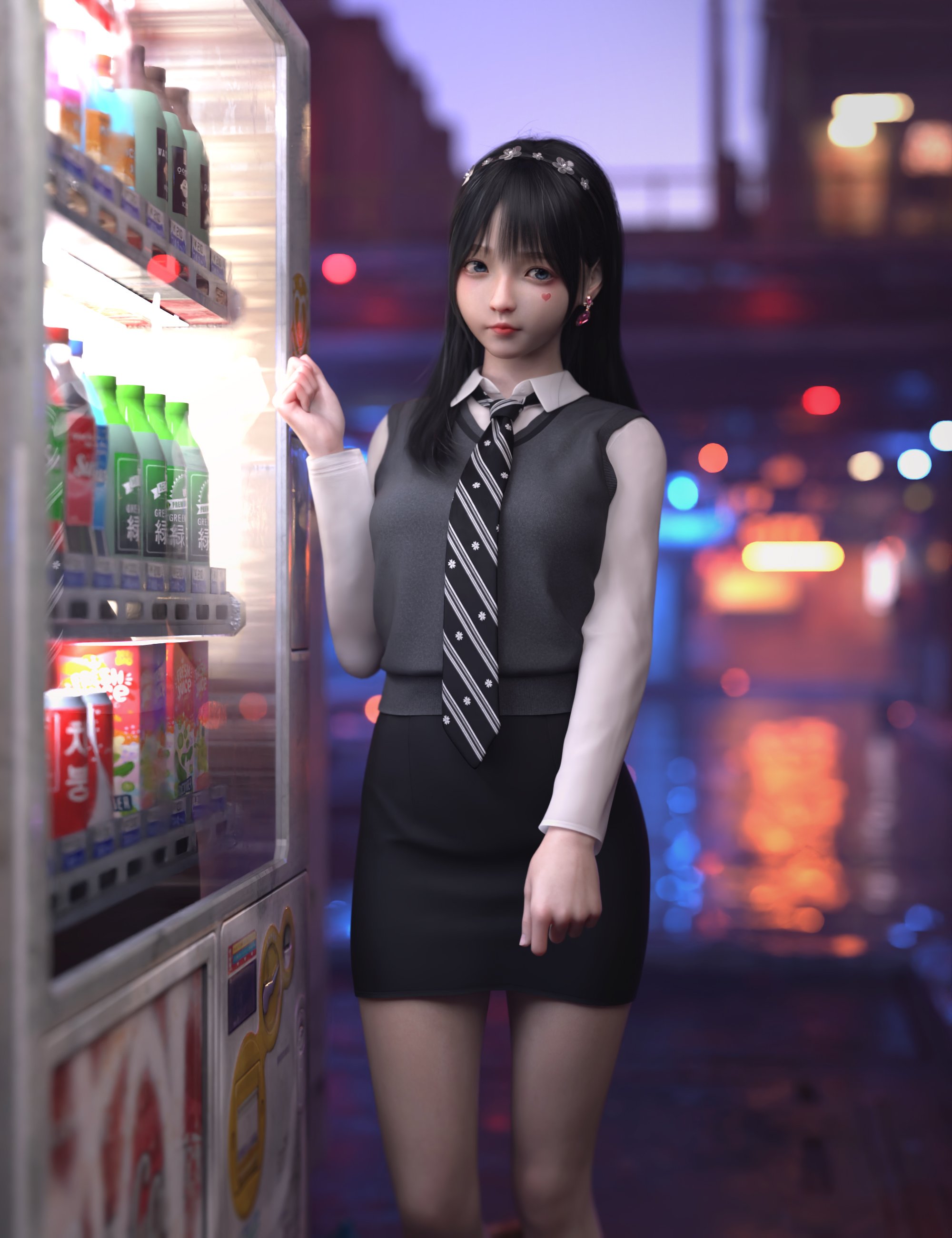 dForce SU JK School Uniform Suit for Genesis 9, 8.1, and 8 Female by: Sue Yee, 3D Models by Daz 3D
