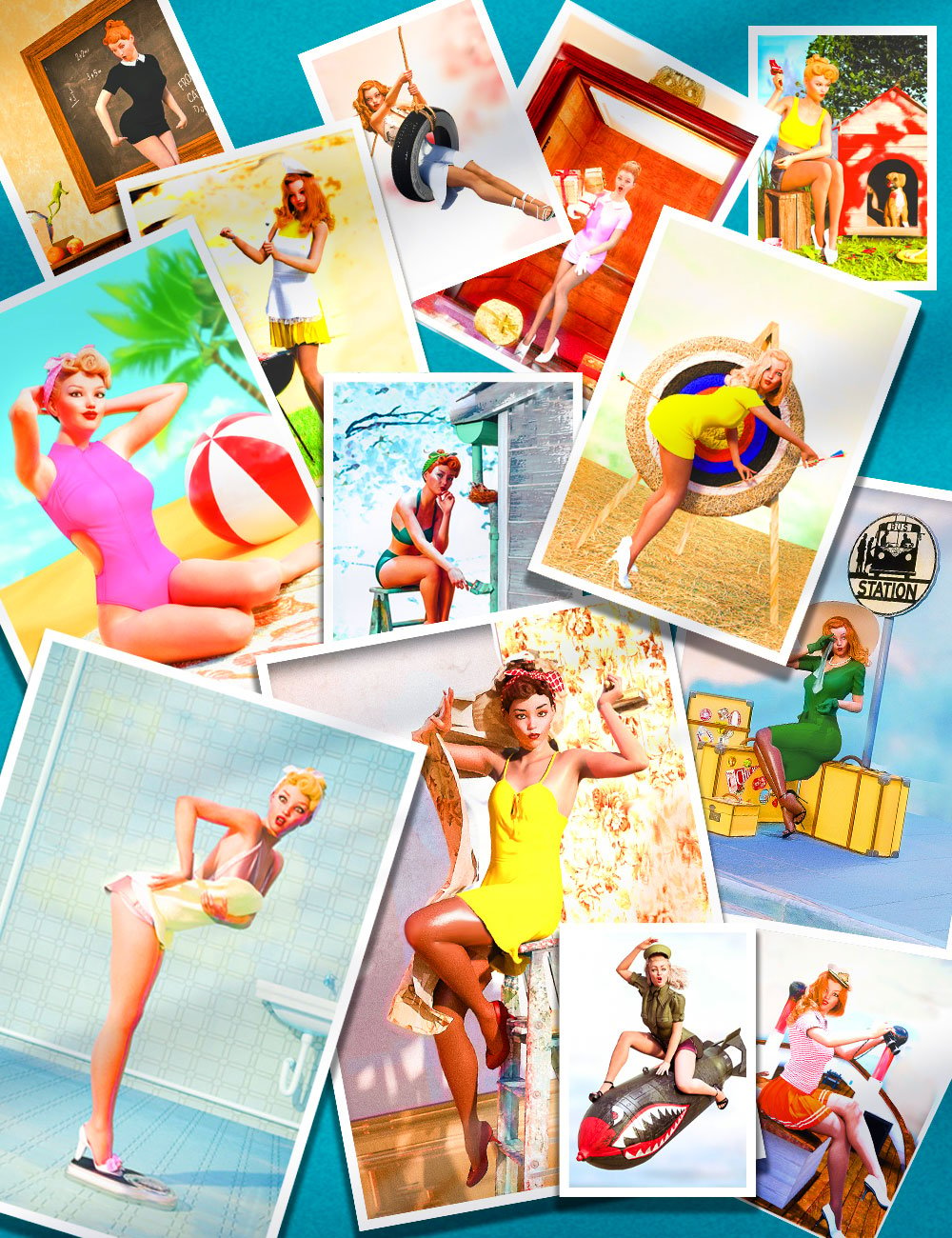 Pin Up Boxes by: PAMAWO, 3D Models by Daz 3D