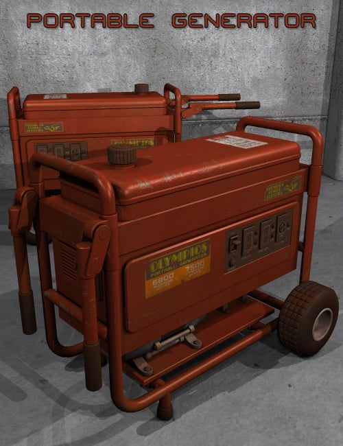 Portable Generator by: Nightshift3D, 3D Models by Daz 3D