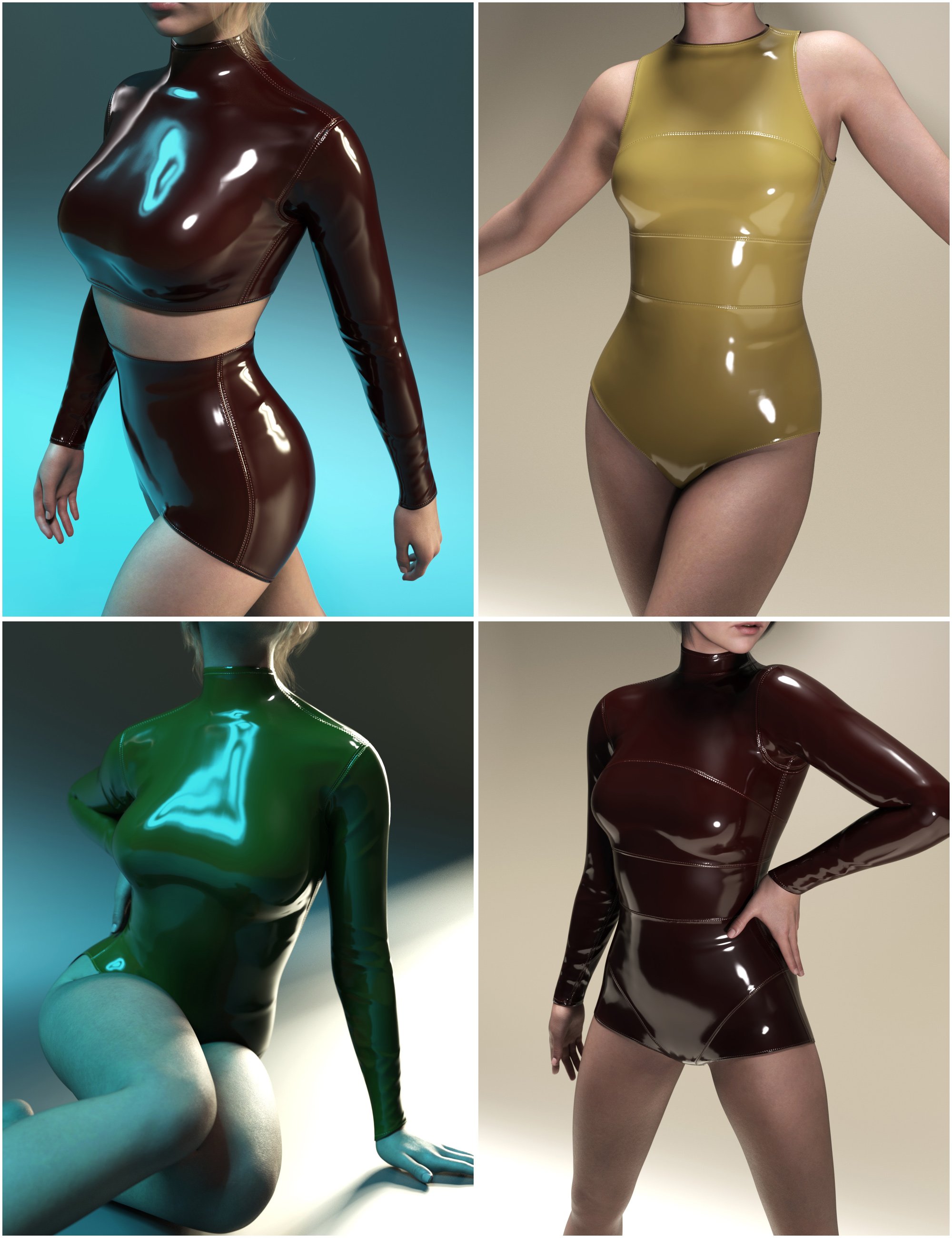 Multi-Style Bodysuit for Genesis 9 by: outoftouch, 3D Models by Daz 3D