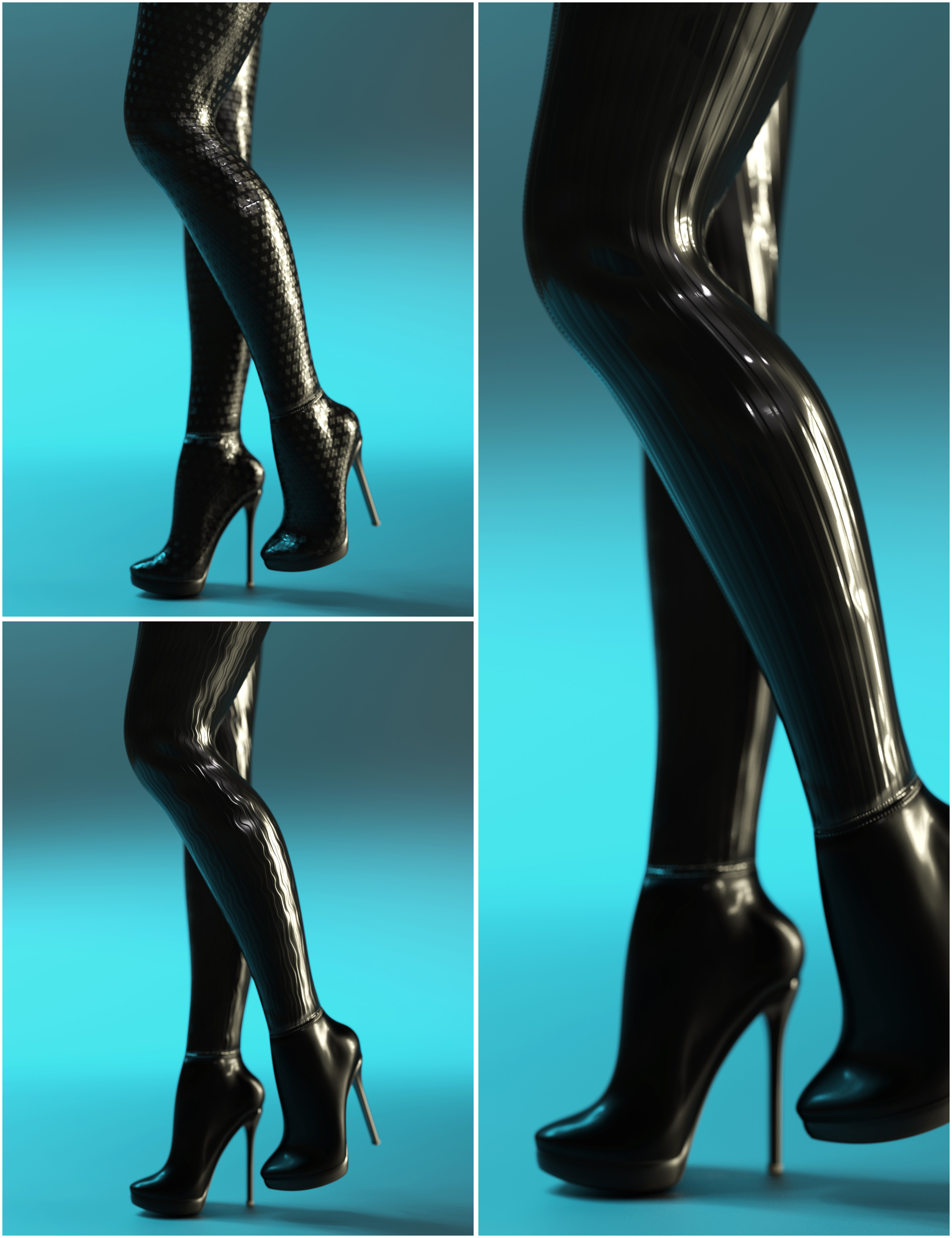 Boot Texture Texture Expansion for Multi-Style Boots for Genesis 9 | Daz 3D