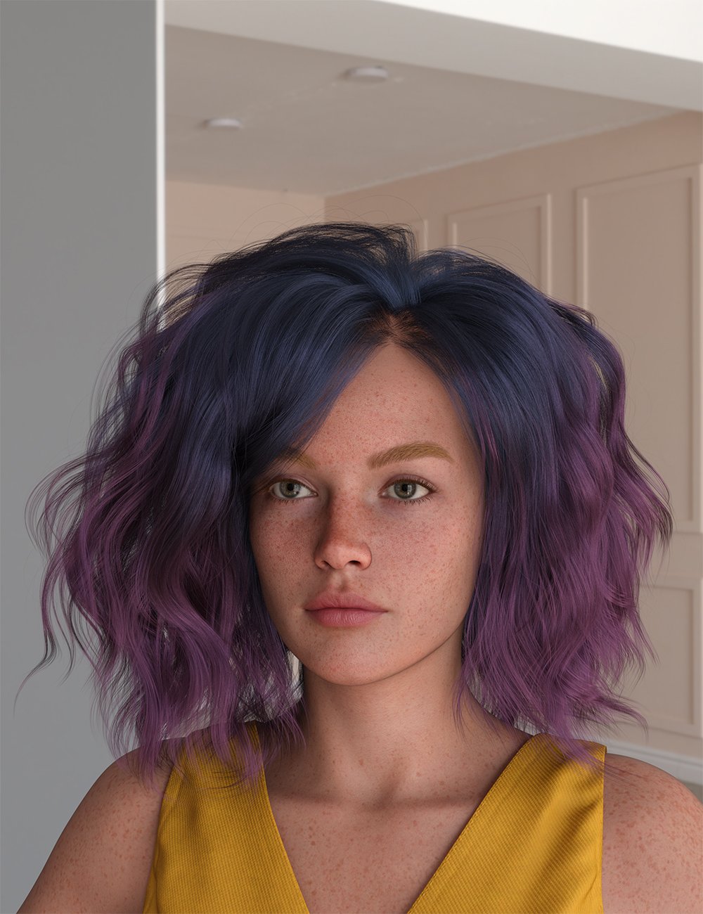 dForce XYZ Realistic Short Messy Hair for Genesis 9 by: XYZArt Ken, 3D Models by Daz 3D