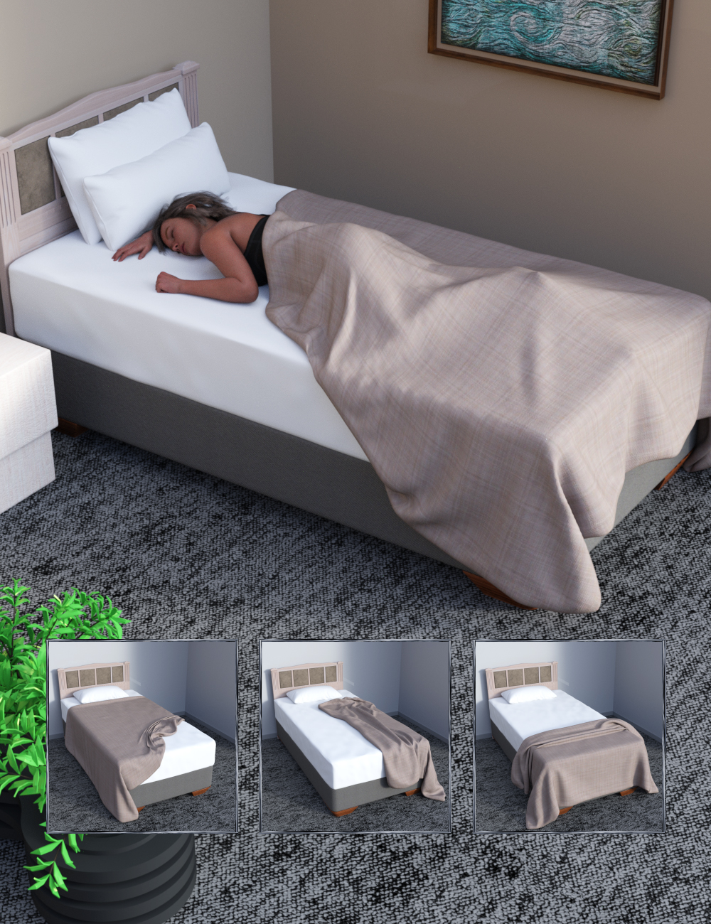JW My Bed Prop by: JWolf, 3D Models by Daz 3D