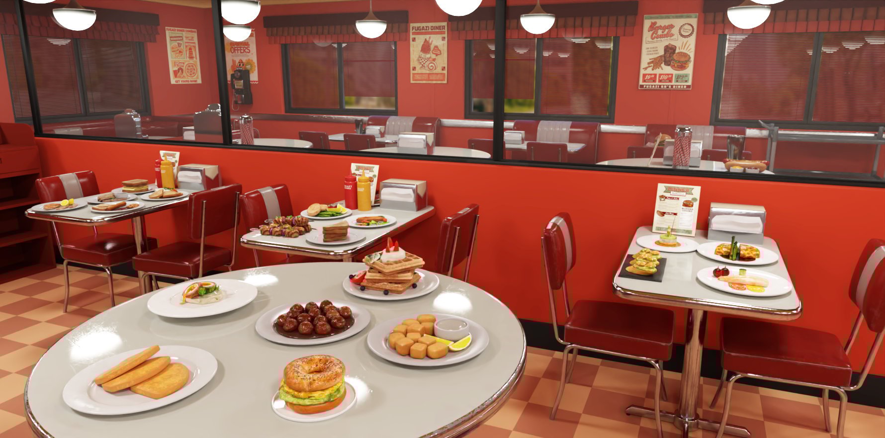 FG Restaurant Plates Daz 3D