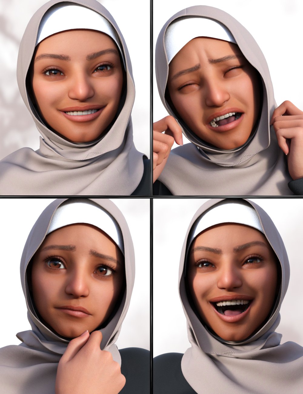 JW Expressions for Maryam 9 by: JWolf, 3D Models by Daz 3D