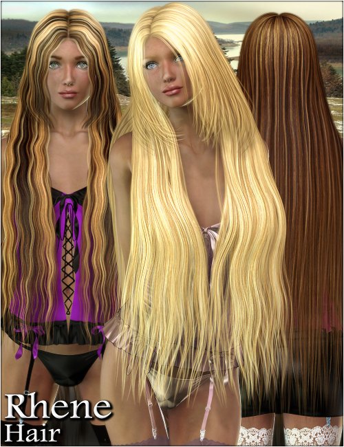 Rhene Hair Rhene Hair by: 3DreamMairy, 3D Models by Daz 3D