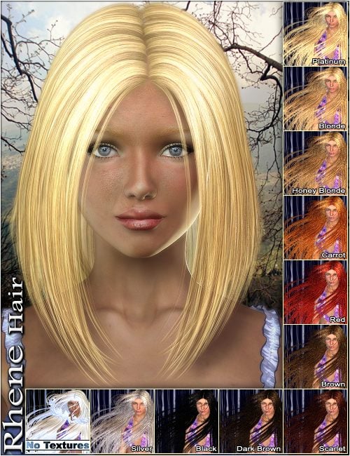 Rhene Hair by: 3DreamMairy, 3D Models by Daz 3D