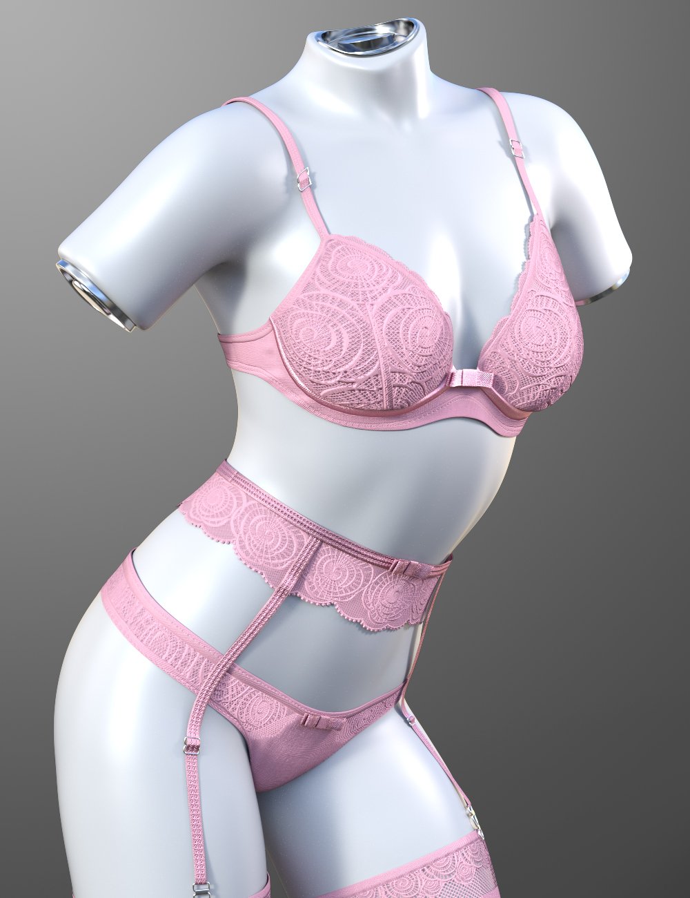 X-Fashion Roses and Bows Lingerie for Genesis 9 by: xtrart-3d, 3D Models by Daz 3D