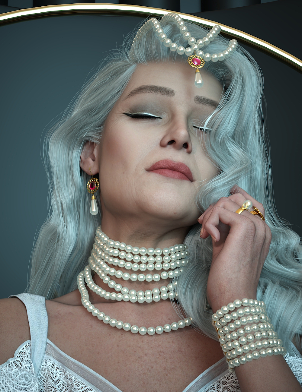 Duchess Pearls for Genesis 9 by: Sshodan, 3D Models by Daz 3D