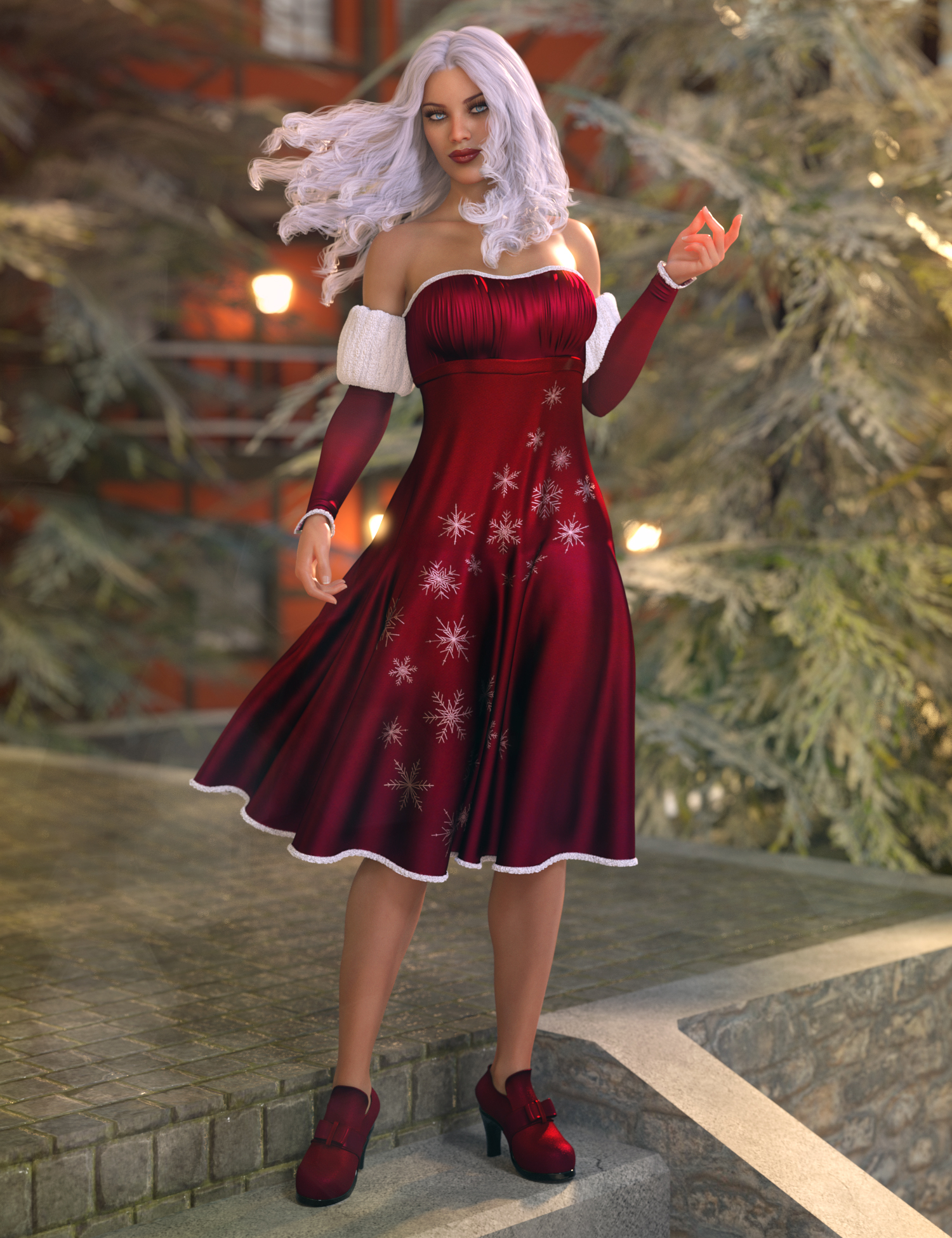 dForce Myrtle Outfit for Genesis 9 and 8.1 Female by: 4blueyesbucketload3d, 3D Models by Daz 3D