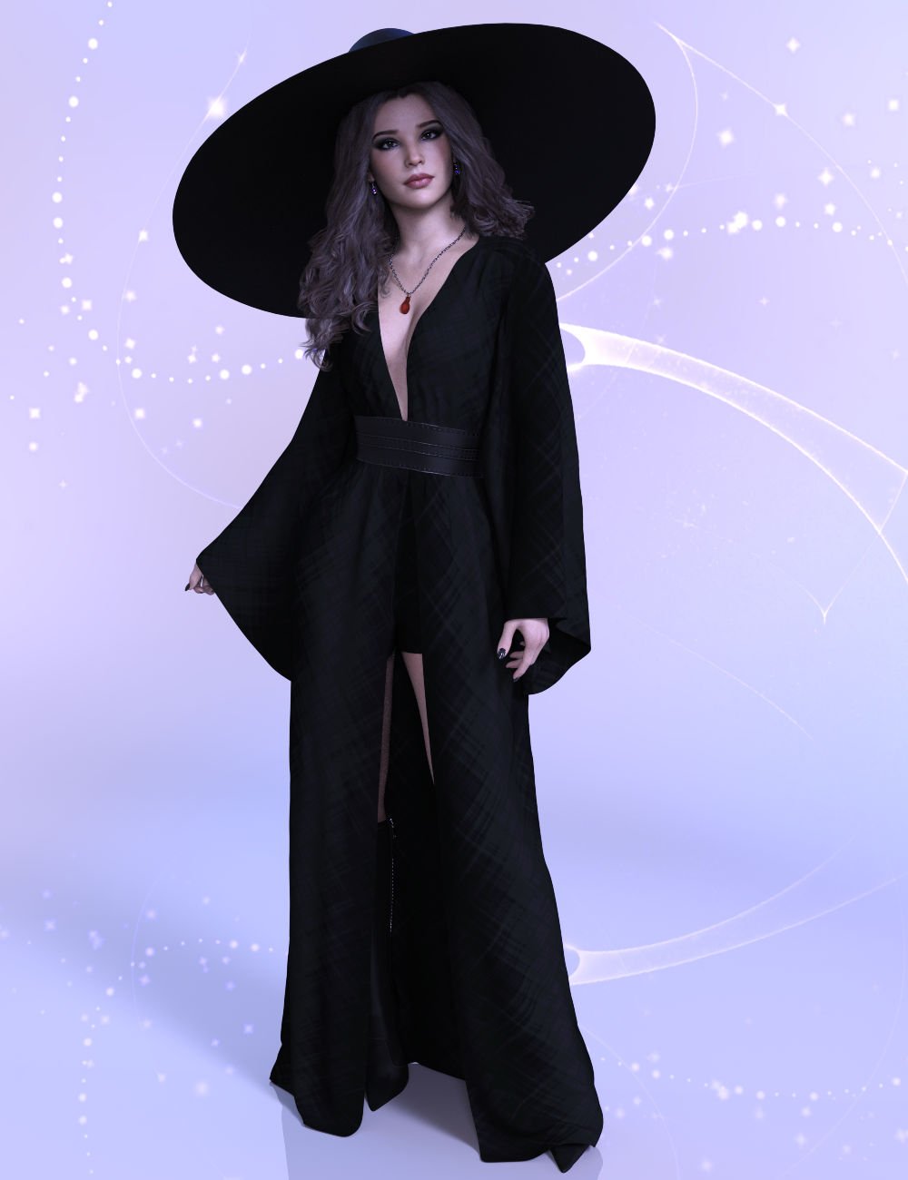dForce Wicked Outfit for Genesis 9 by: WildDesignsPandyGirl, 3D Models by Daz 3D