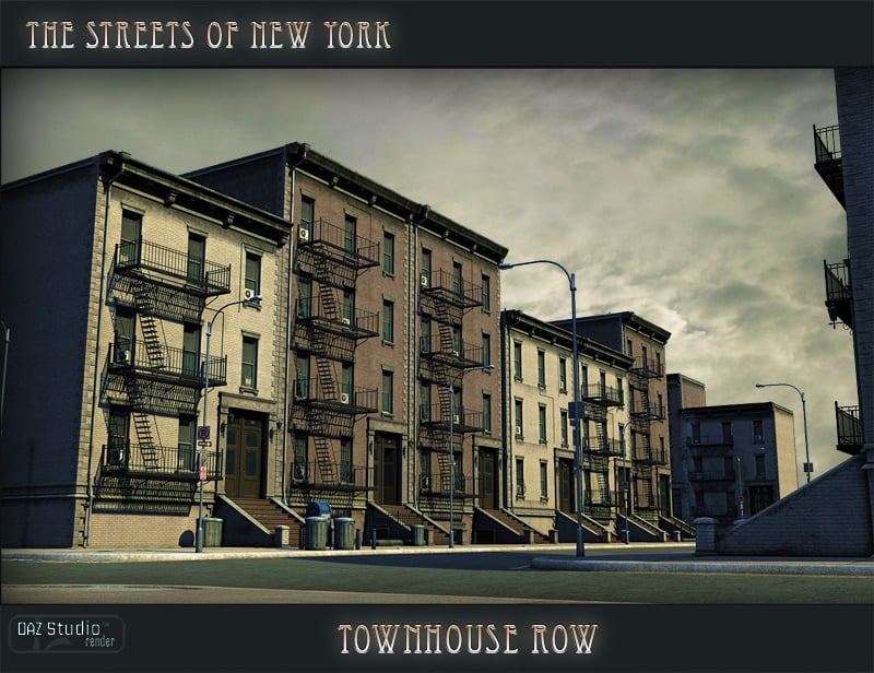 The Streets Of NYC Townhouse Row by: Stonemason, 3D Models by Daz 3D